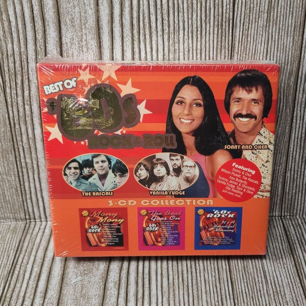 Best of 60s Rock & Roll 3-CD Collection Sonny & Cher Wilson Pickett and More